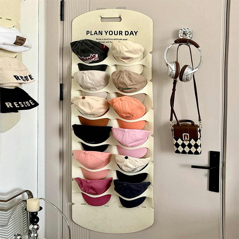 Filzhut Aufbewahrungsständer Kappenhalter Wand Tasche Klammer Organizer Tür Schrank Baseball Schirmmütze Reisekappe Organizer Wandmontierter Hutständer