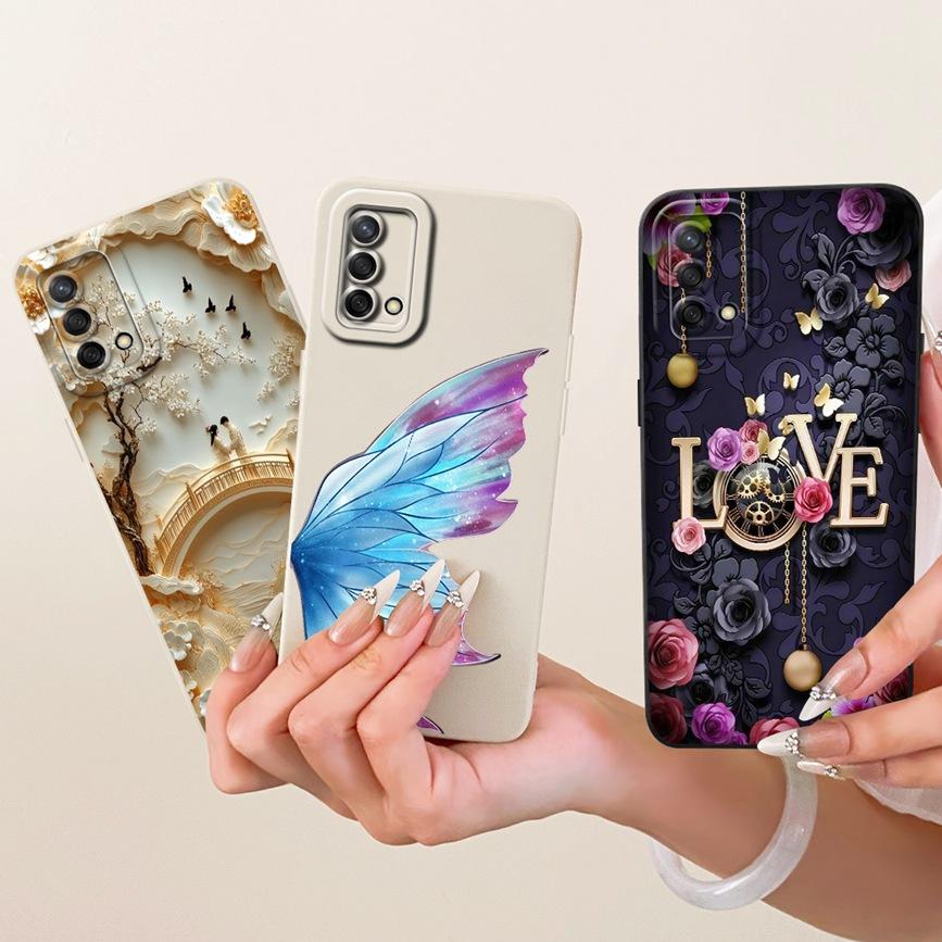 Case For OPPO A74 4G Cover A95 4G CPH2365 Lovely Cartoons Painting Soft Back Cases For OPPO F19 F 19 S Phone Len Proective Capa