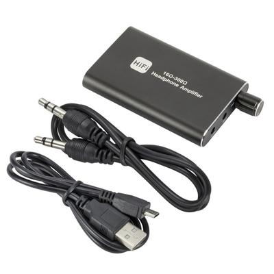 Přenosný hi-fi sluchátkový zesilovač 3,5 mm stereo audio výstup s vypínačem Napájený duálním výstupem s