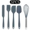 Black Non-stick Silicone Kitchenware Cooking Utensils Set Cookware Spatula Egg Beaters Stainless Steel Handle Kitchen Tool Set