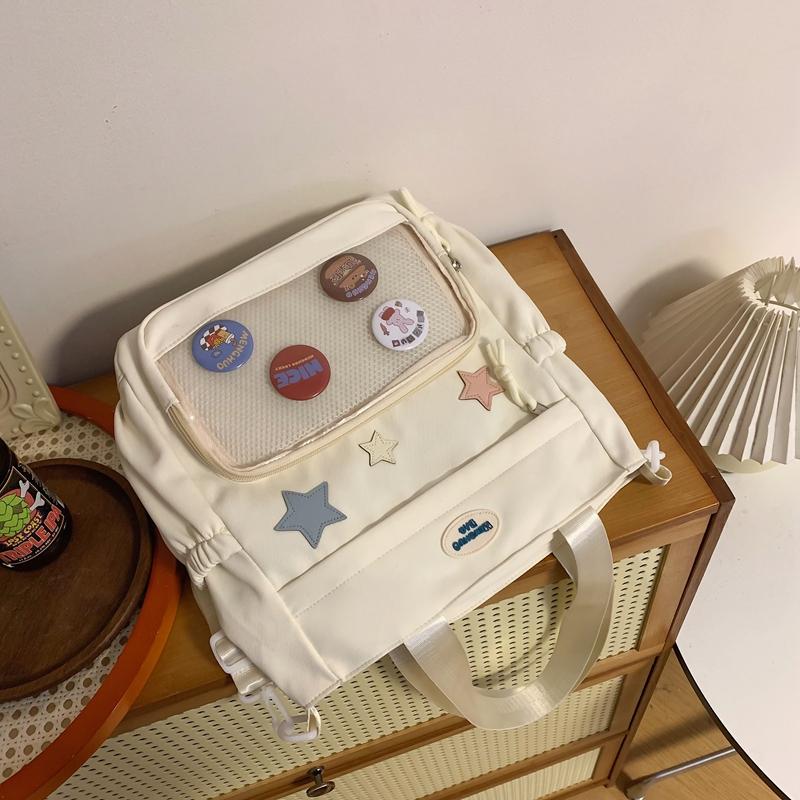 Geantă de umăr transparentă Geantă pentru cărți pentru studenți Geantă cu stele, geantă hobo