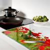 Kitchen Multifunctional Decorative Board Tempered Glass Wild Poppies 80X52 Cm