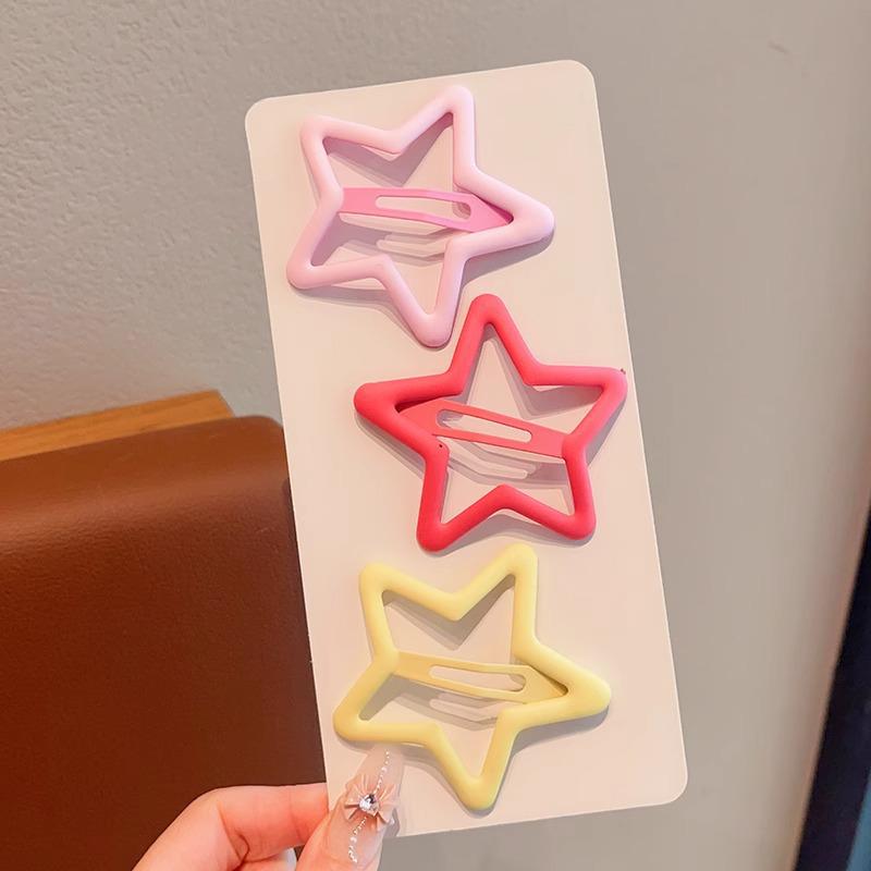 Children's Glitter Star Hair Clips - Cute Bangs Accessories for Girls