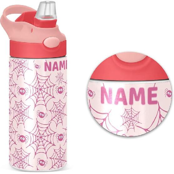 

Милая бутылка для воды из нержавеющей стали с аксолотлем для детей - 12 унций, из нержавеющей стали, с вакуумной изоляцией, для девочек, детская, с двойными стенками, вакуумная Goth Spider Web custom ma