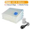7 Sizes Reusable Vacuum Bags with Pump Cover Vacuum Compression Sealer Bag Space Saving for Clothes Storing Large Container