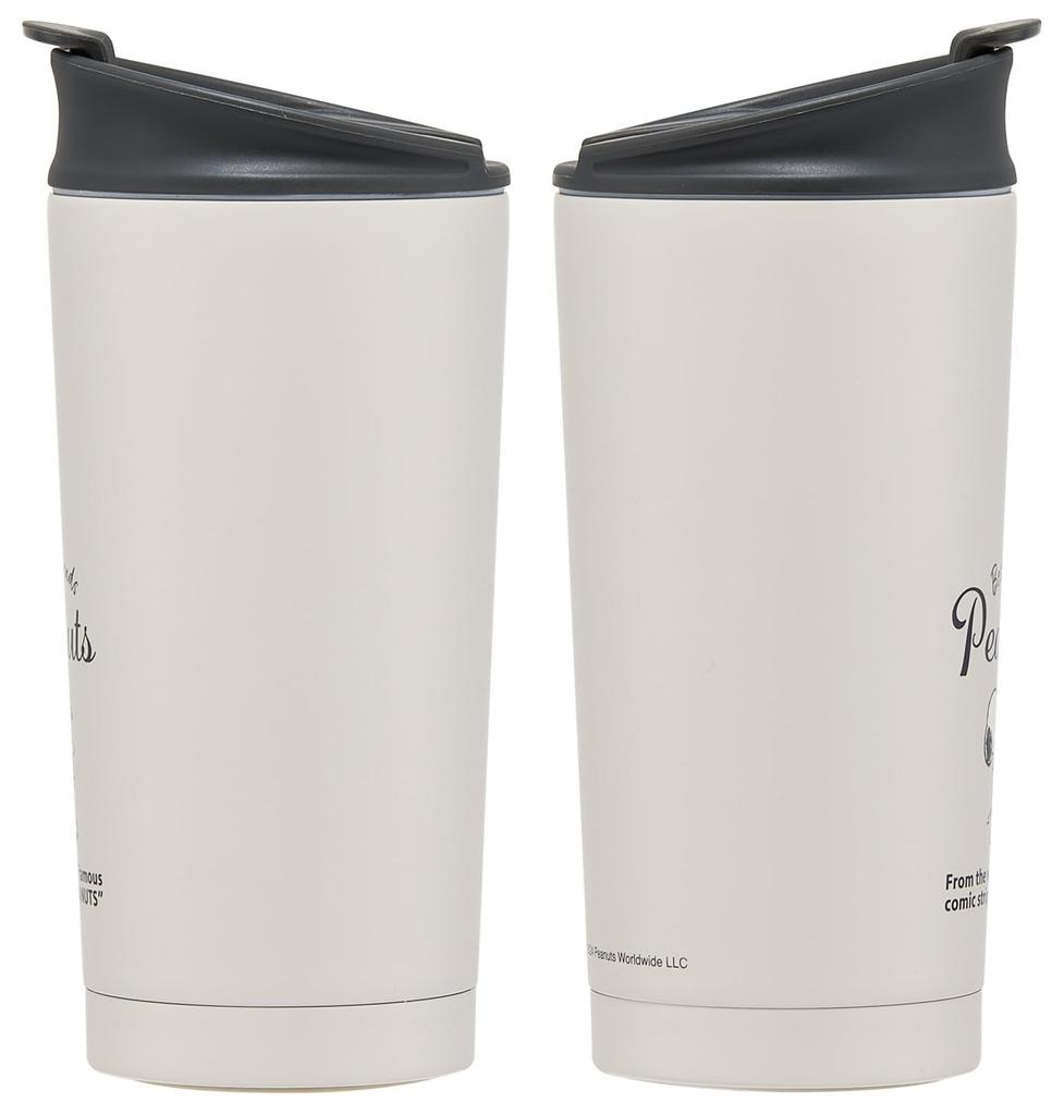 Skater Thermo Keeps Hot or Vacuum with Lid and Flap Snoopy Tumbler, 450ml, Cold, Insulated, Lock, Badge, STBF5-A