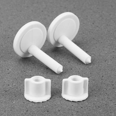1 Paar/2 Stück Langlebige Schraubenmuttern Toilettenscharnierschrauben Kunststoff 5,5*4 cm Ersatzschrauben Weiß Universelle Toilettendeckelschrauben