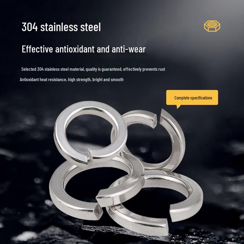 MaShiFu 304 Stainless Steel GB93 Split Lock Spring Washers