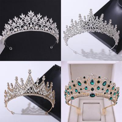 Neue Strass Krone Kopfschmuck Braut Elegante europäische und amerikanische Luxus Hochzeit Abendessen Hochzeit Stil Krone