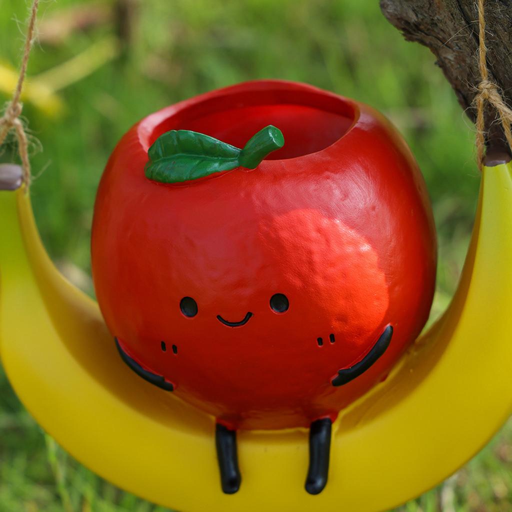 Fruit Swing Model Vase Ornaments Creative Promote Healthy Growth Planter for Home Apartment Office Bedroom Study Decor