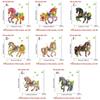 2D Acrylic Horse Car Rearview Mirror Pendant Charm Christmas Tree Ornament Party New Year Hanging Decoration Drop Ornaments