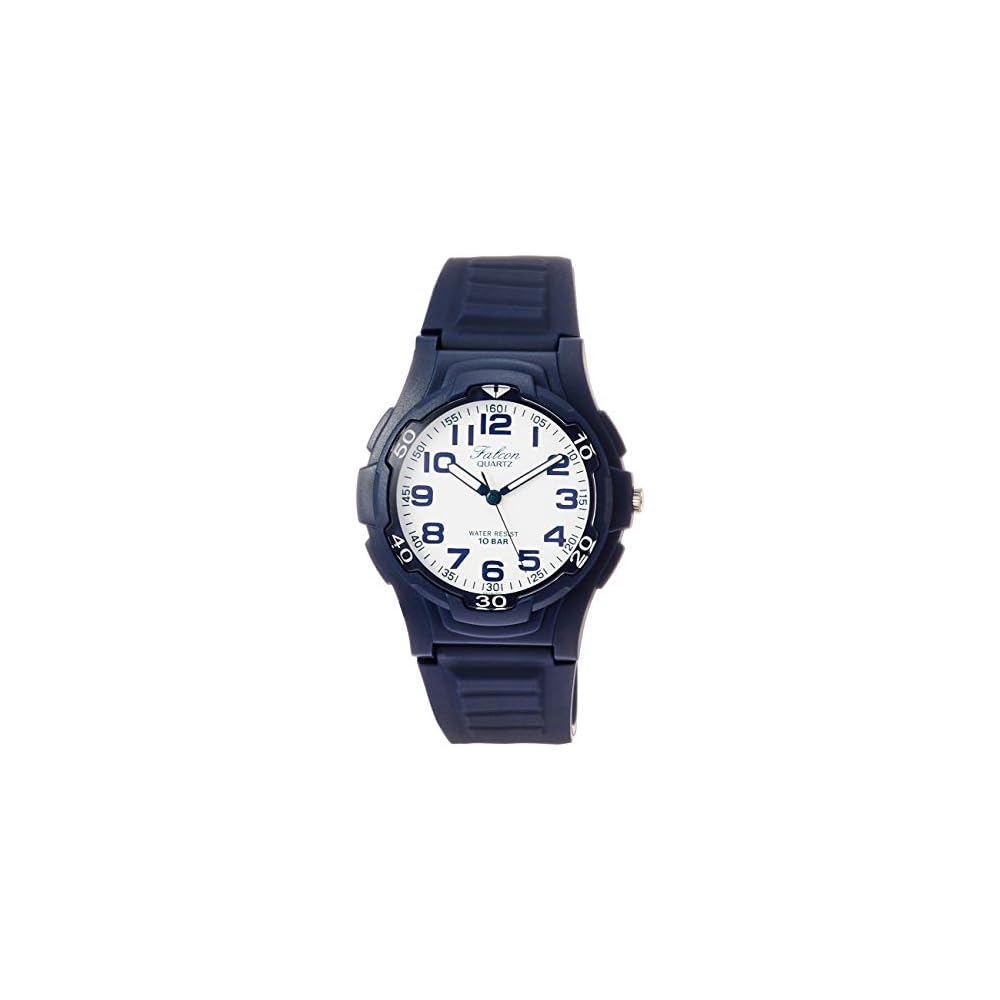 Citizen Q&Q Analog Watch 10 ATM Water Resistant Rubber Strap Men's White Navy
