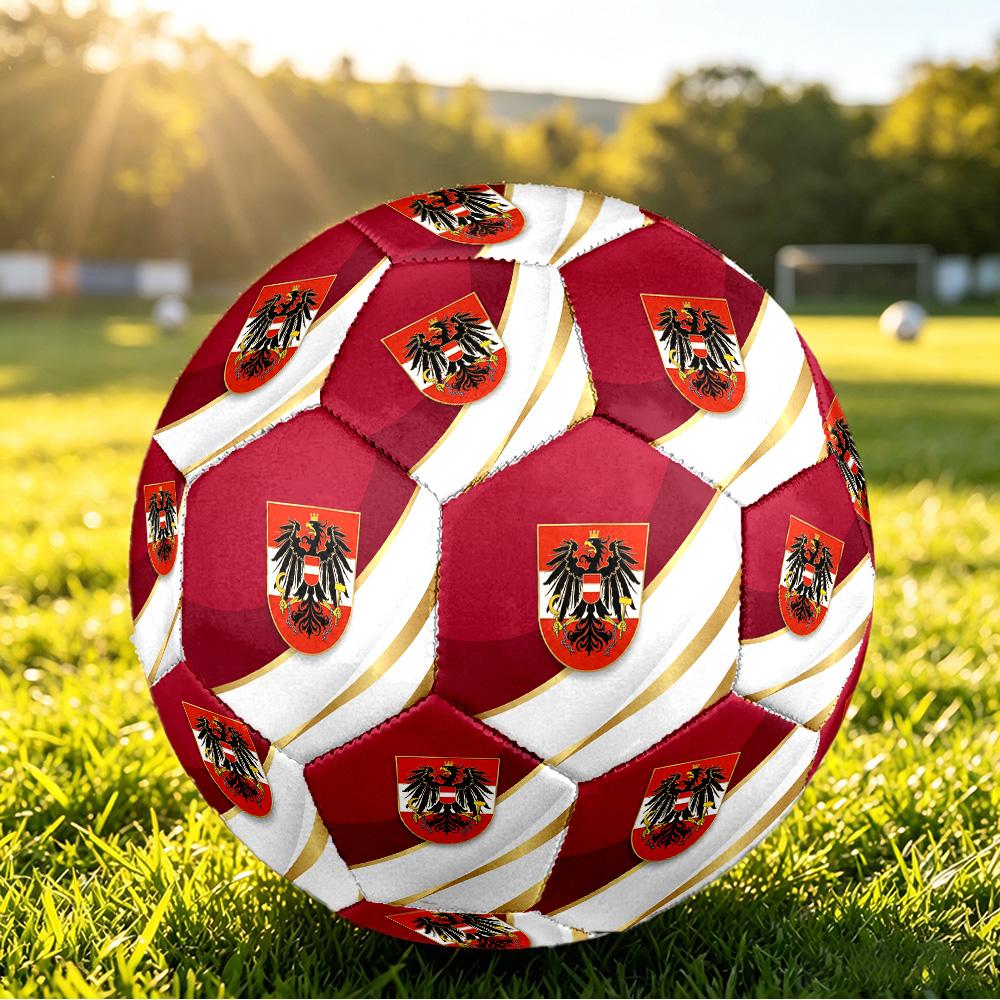 Austria Football Printed Size 5 Soccer Ball Wear Resistant Standard Adult Training Football Fan Gift for Indoor Outdoor Match Sports