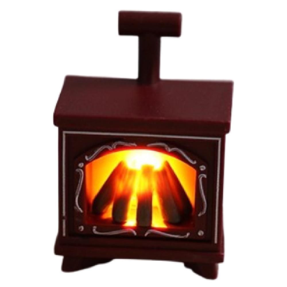 Creative LED Fireplace Model Retro Electronic Candle Light Mini LED Fireplace Lamp  Party Supplies