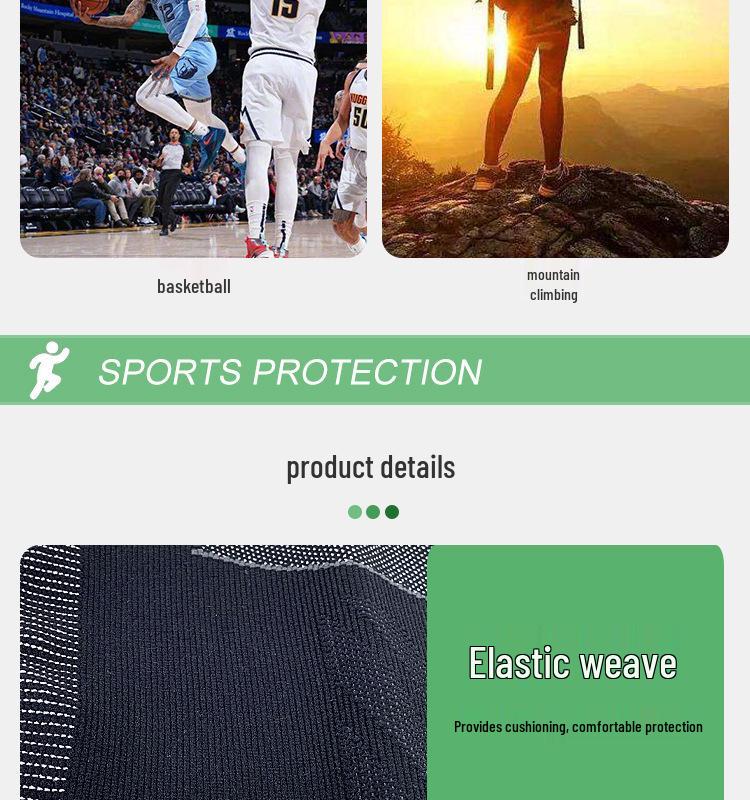 Professional Knitted Extended Knee Pads for Sports and Fitness