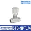 1 Peça Válvula de Controle de Fluxo STB-NPT1/4 Ou STB-NPT3/8 Válvula Borboleta Hidráulica Bidirecional de Duas Vias 5800 PSI Acessórios de Válvulas