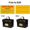 Fireproof Waterproof Battery Bag Lipo Safe Charging Bag Protection Pouch for Storage with Invisable