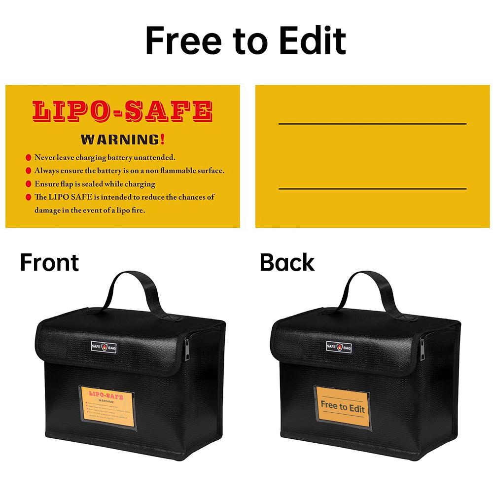 Fireproof Waterproof Battery Bag Lipo Safe Charging Bag Protection Pouch for Storage with Invisable