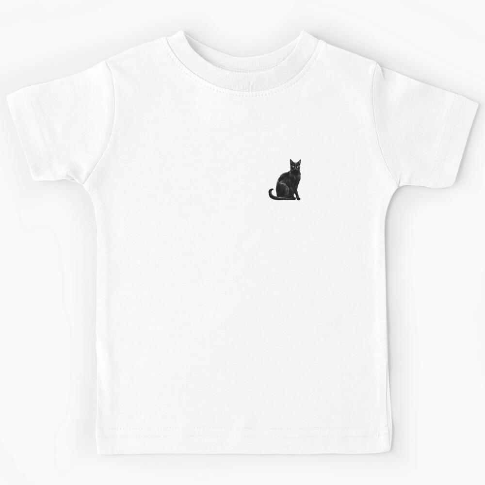 Black Cat drawing Kids T-Shirt 140