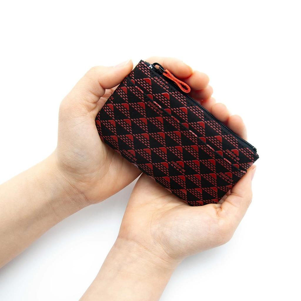 Inden-ya Inden Münzbörse mit Takane und Berg. Fuji Design, Traditionelle Handwerkskunst, Koshu Inden Hirschleder, Lackiert, Eigenmarke (Nein.