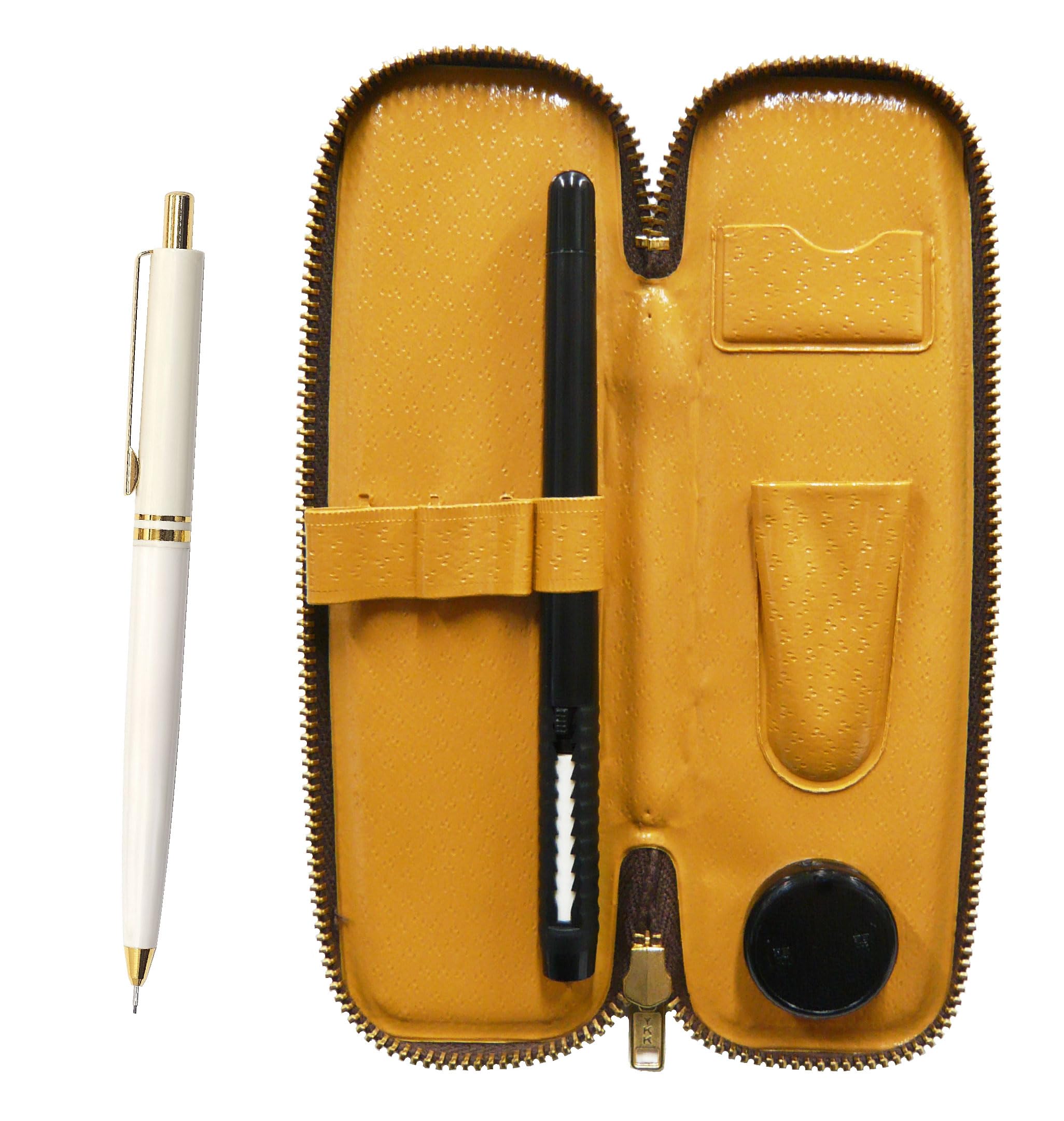 

Компактный карандаш-ручка с застежкой-молнией, черный и AP300 1965 года выпуска, переиздание, механический карандаш с металлическим зажимом, белый футляр, ластик, набор, T23-SMC46B-AP300S-W