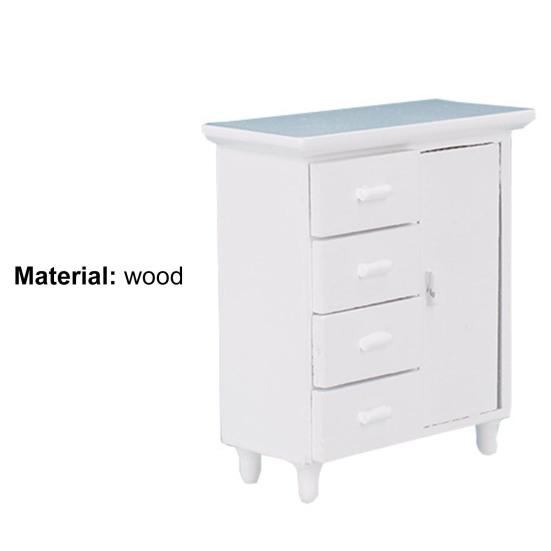 Dollhouse Cabinet Multiple Compartments Decoration Interesting Miniature Mini Drawer Model for