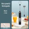 Handheld Doppelstab Kabelloser Schneebesen Vanillepudding Aufschäumer Mini Tragbarer Mixer Kaffee Milch Drei Geschwindigkeitsstufen Eischnee Geschlagen USB