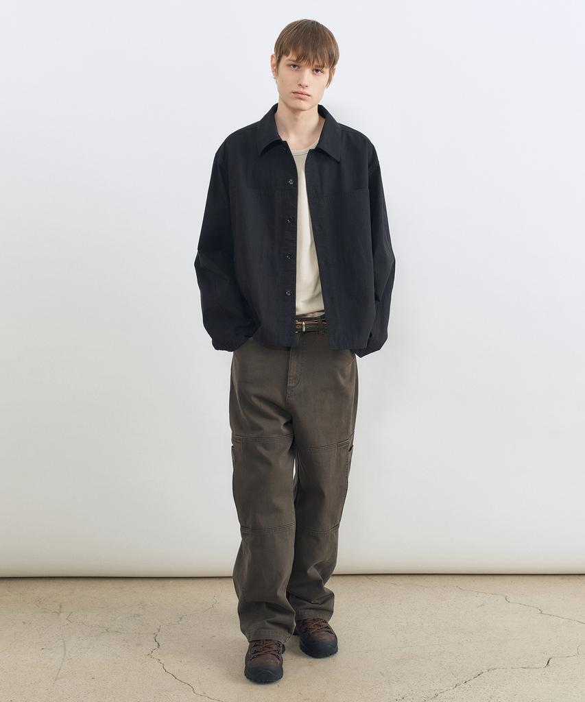 INSILENCE Paneled Work Pants Brown