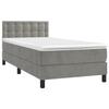 VidaXL Lit à sommier tapissier et matelas Gris clair 100x200cm Velours - Modèle 3141527