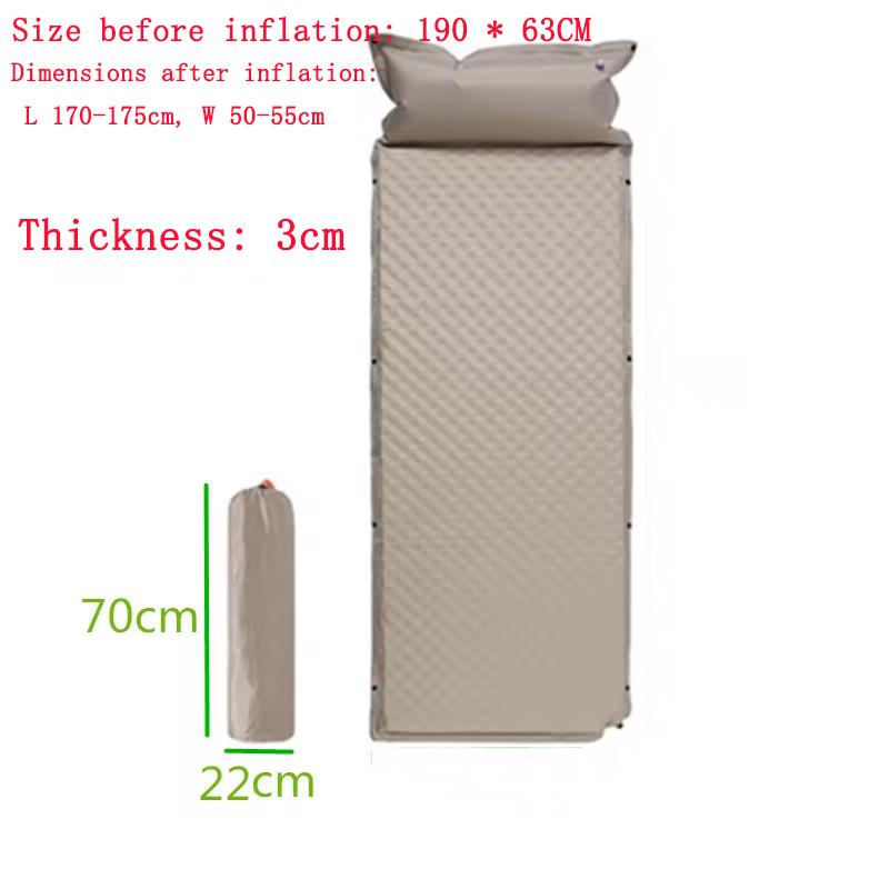 

Надувной матрас для кемпинга на открытом воздухе, утолщенный спальный коврик с подушкой и насосом, самонадувающийся матрас для путешествий, походов