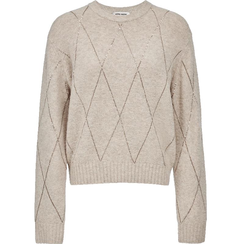 

VEROMODA 2026 Spring Elegant Wool Blend Sequin Knit Sweater L