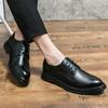 Men Oxfords Dress Brogues Derbys Formal Business Brown Leather Shoes Tuxedo Wedding Shoes Over Sized