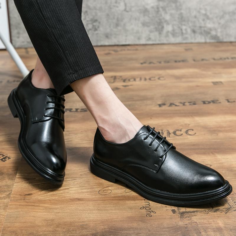 Men Oxfords Dress Brogues Derbys Formal Business Brown Leather Shoes Tuxedo Wedding Shoes Over Sized