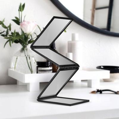 Mehrwinkel-Klappspiegel zum Selbstschneiden von Haaren, Rückansicht des Kopfes verfügbar, faltbarer Schminkspiegel, 4-Wege-Flechtfriseur, tragbarer 360-Grad-Handspiegel