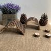 Hamster Bridge Ladder Natural Wooden Bridge Toy for Small Animals Cage Wood Ladder Natural Hideout for Guinea Small Animals House