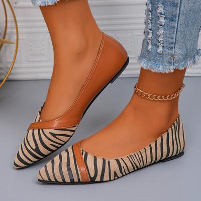 Women's Shoes 2024 Brand Shallow Women's Flats Fashion Leopard Print Daily Flats Women Sexy Pointed Toe Flat Low Heels Zapatos