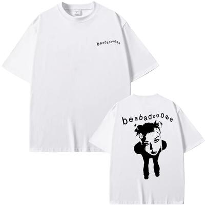 Singer Beabadoobee Double Sided Print Tshirts Men Women Fashion Casual Oversized T-shirt Streetwear Male Cotton T Shirt Fan Gift
