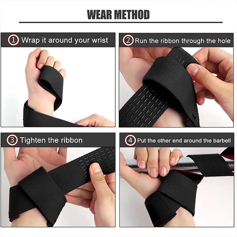 Durable And Safe Weightlifting Wrist Straps Strength Training Adjustable Non-Slip Gym Fitness Lifting Strap Wrist Support Grip Band
