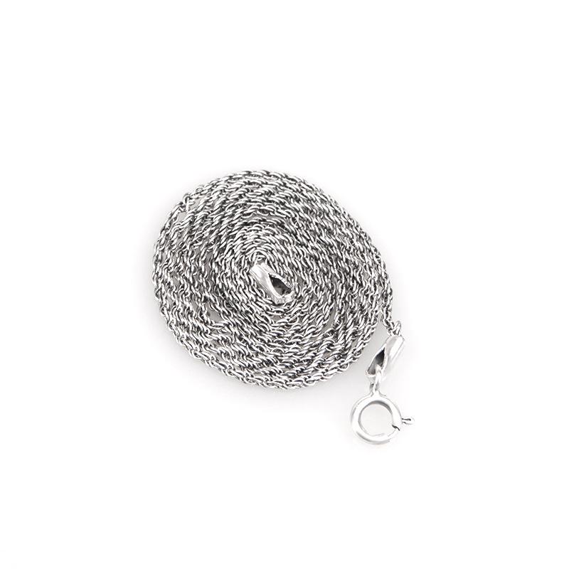 

Jade Angel Женское винтажное колье из серебра 925 пробы с крученой цепью из пеньковой веревки длиной 18 дюймов