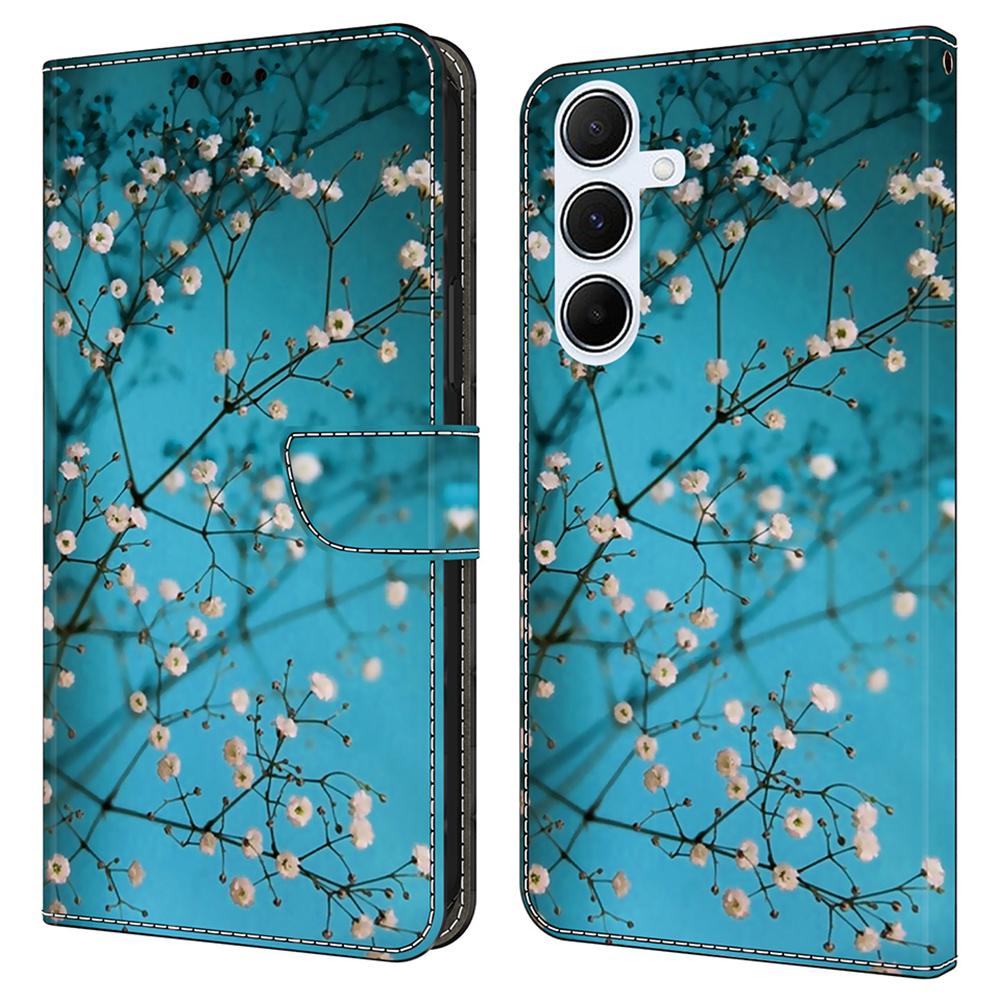 

For Samsung Galaxy A36 5G/A56 5G Case Pattern Printed Protective Cover TPU+PU Leather Flip Phone Case Flower Branch