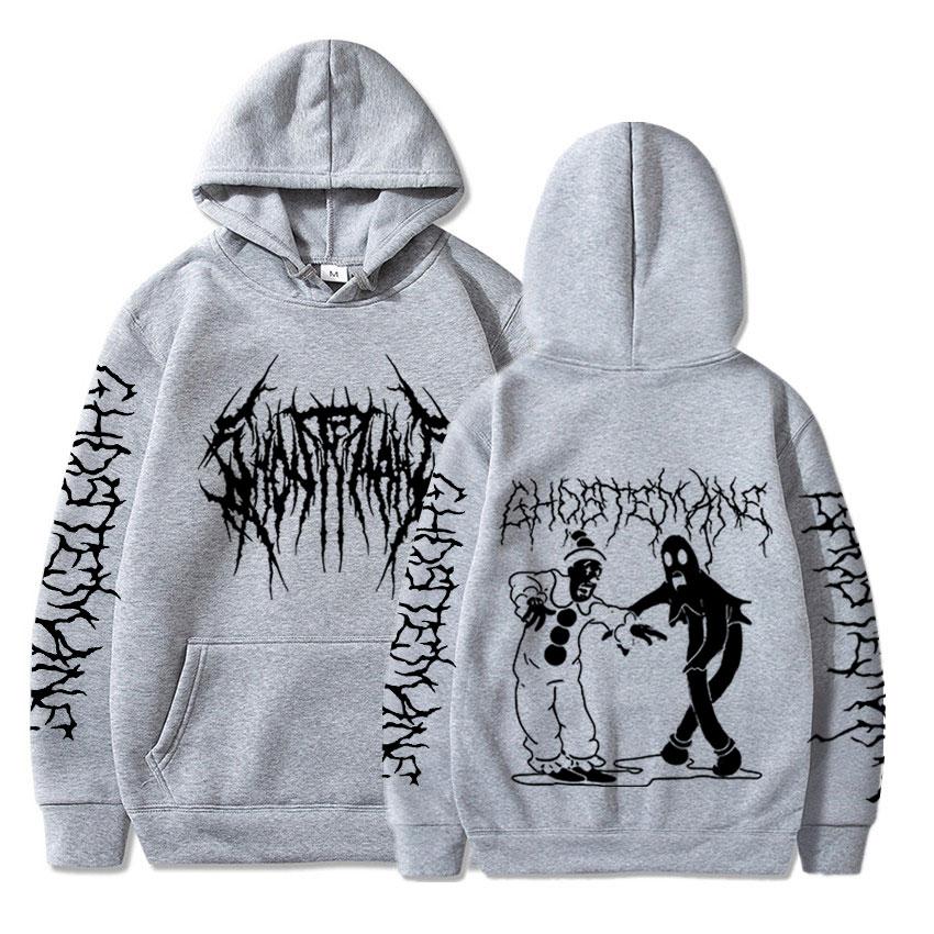 Ghostemane Mikina s potiskem na obou stranách Pánská Móda Hip Hop Metal Rock Mikiny Gotické Oversize Mikina Tepláková souprava Streetwear