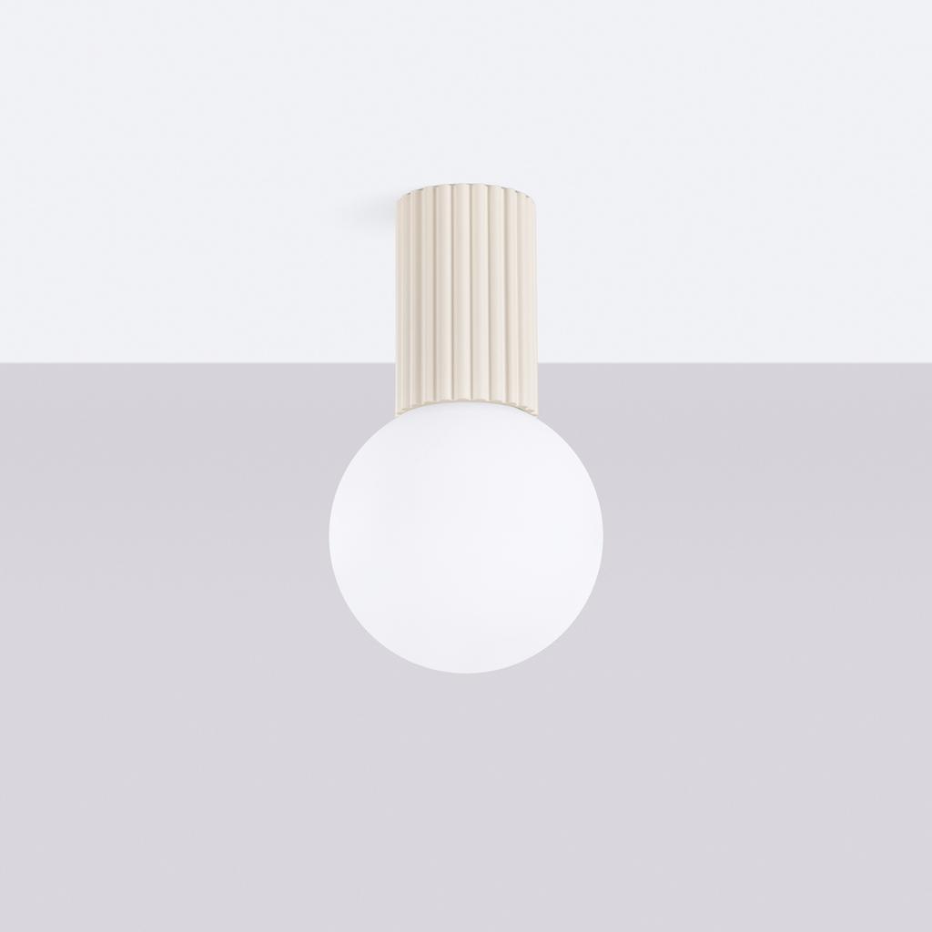 Halo beige ceiling lamp IP44