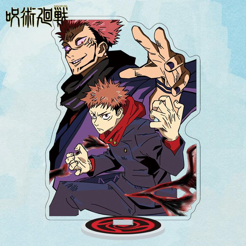 Cartoon Anime Jujutsu Kaisen Figures Acrylic Stand Manga Gojo Satoru Figurines Garage Kits GK Ornaments Decoration Plaything