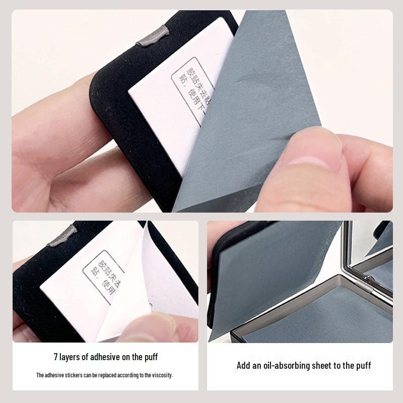 Convenient Oil Blotting Paper with Puff for Female Students – Refreshes and Controls Facial Shine
