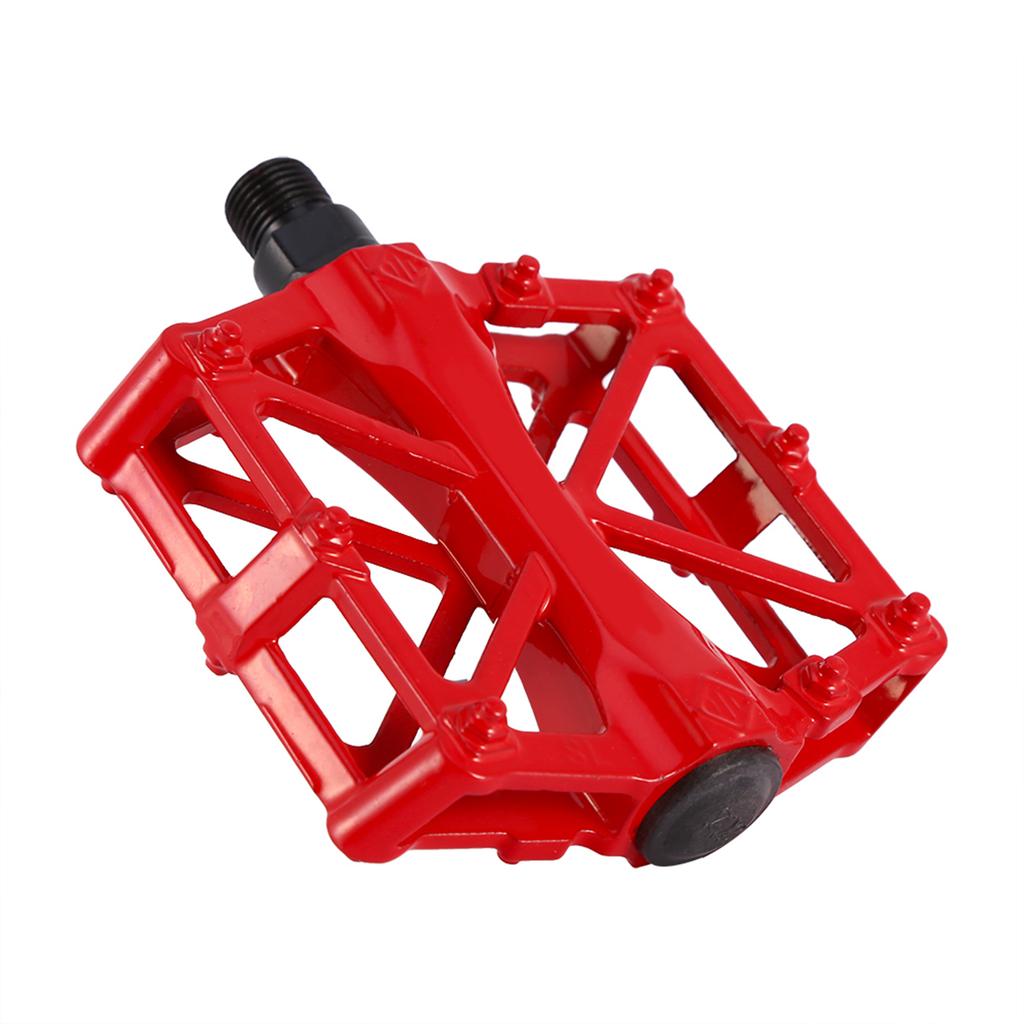 1 Pair Aluminium Alloy Mountain Bike Cycling Sealed Bearing Pedals(red)