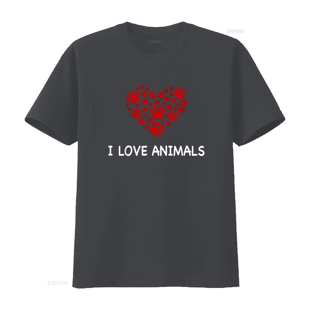 I Love Animals T Shirt Are Friends Too vintage Washed Soft Versatile Slightly Top For Everyday Wear Comfortable Stretched