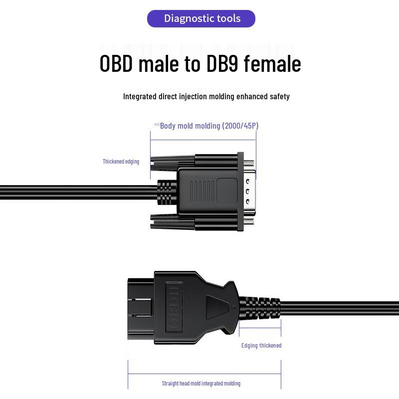 ZONWAN Automotive OBD to DB9 CAN Serial Diagnostic Cable
