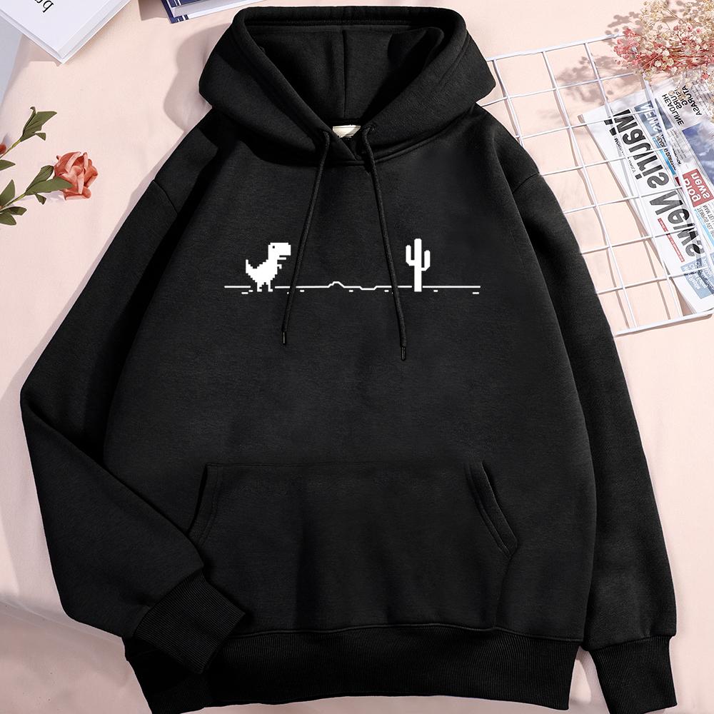 Network Malfunction Little Dinosaur Hoody Men Hombre Cute PockeNew Thicken Pullover Hoodie T Sweatshirt Autumn Warm O-Nec Hoody