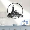Tin Sign Beach Theme Coastal Decor Personalized Wall Art Indoor Outdoor Hanging Sculpture