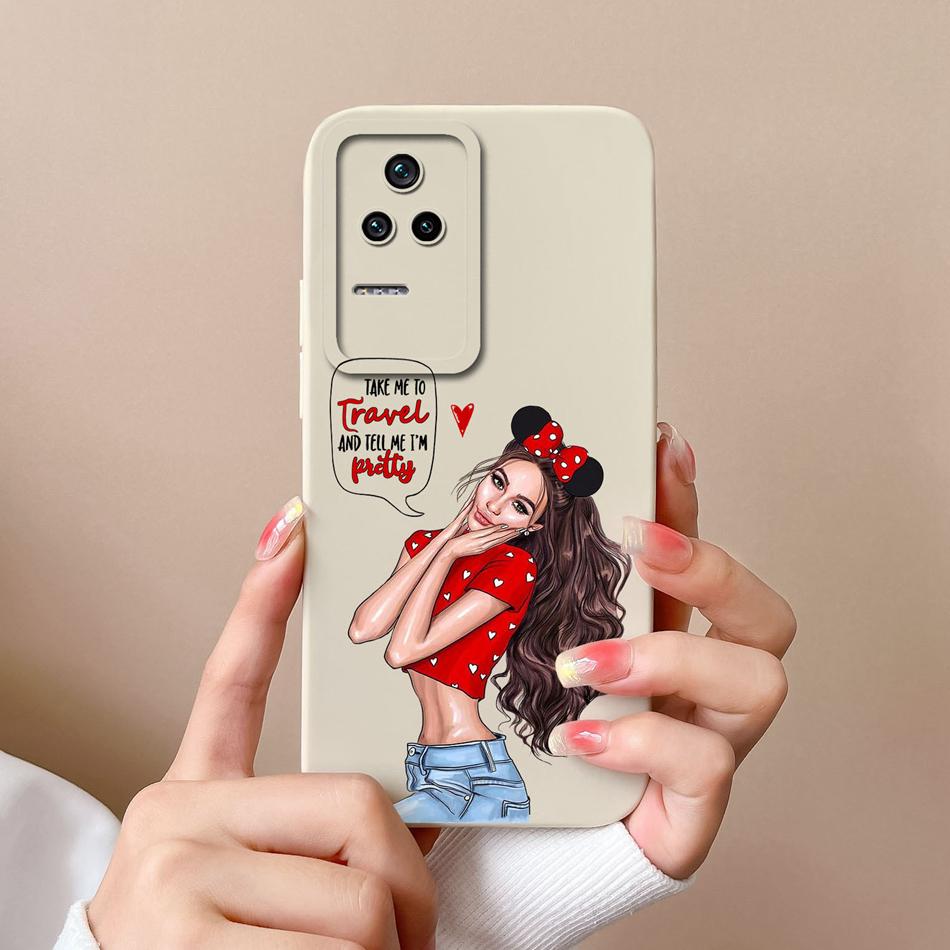 Cute Case For Poco F4 GT Global Version Soft Smooth Liquid Silicone Full Coverage Anti Choc Phone Bumper For Xiaomi Poco F4GT